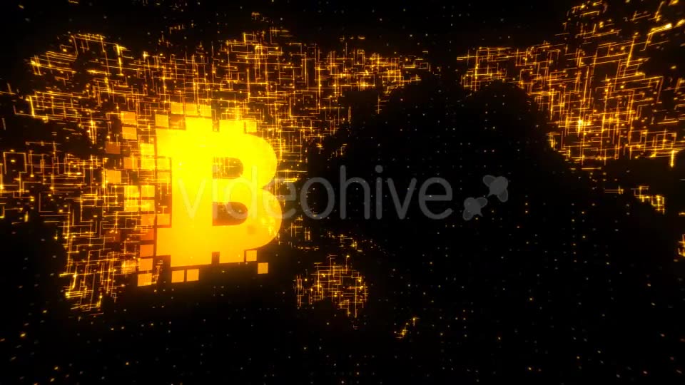 Bitcoin World Map Gold - Download Videohive 17117474