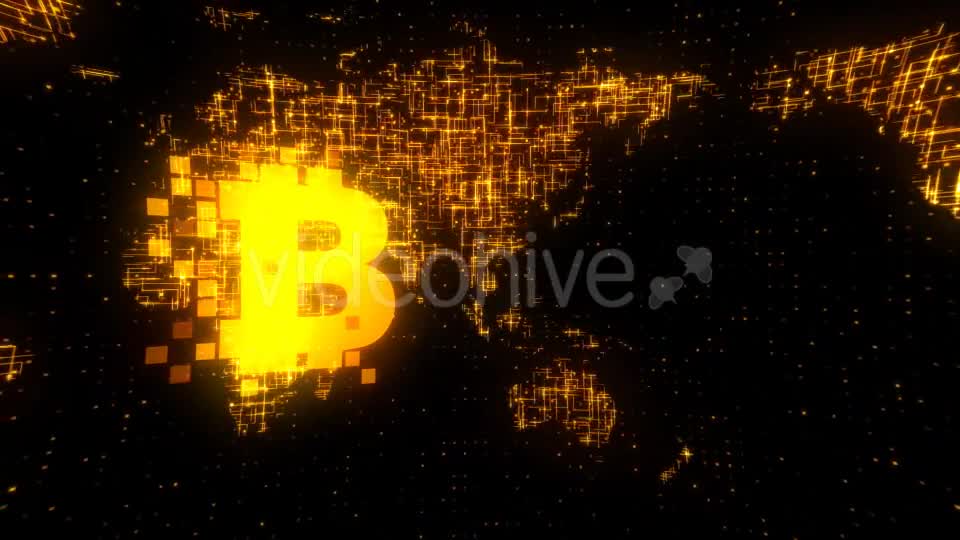 Bitcoin World Map Gold - Download Videohive 17117474