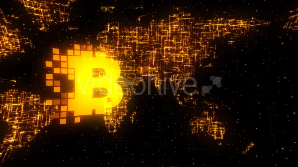 Bitcoin World Map Gold - Download Videohive 17117474