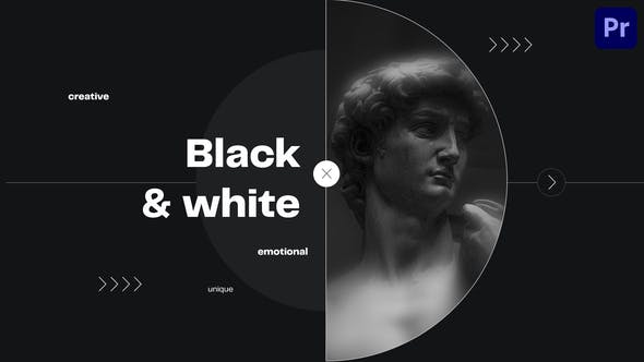 Black and White Intro Mogrt - 37116330 Videohive Download