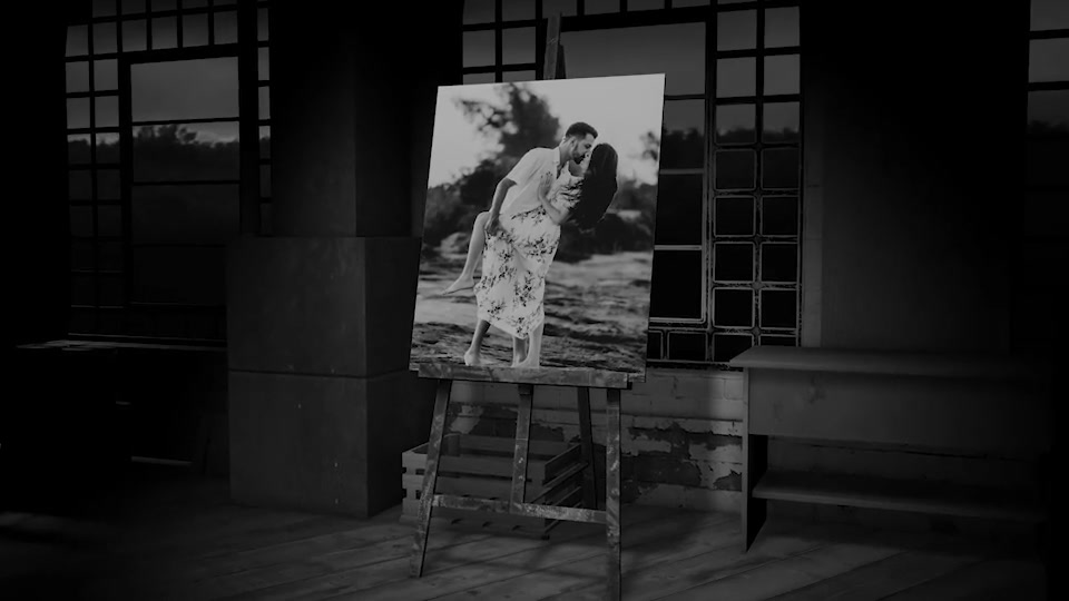 Black and White Photo Gallery in an Art Studio at night Videohive 30364567 After Effects Image 7