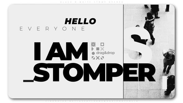 Black And White Stomp Opener - 24827541 Videohive Download