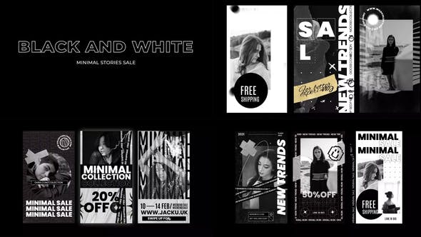 Black and White Stories Minimal - Videohive Download 30427285