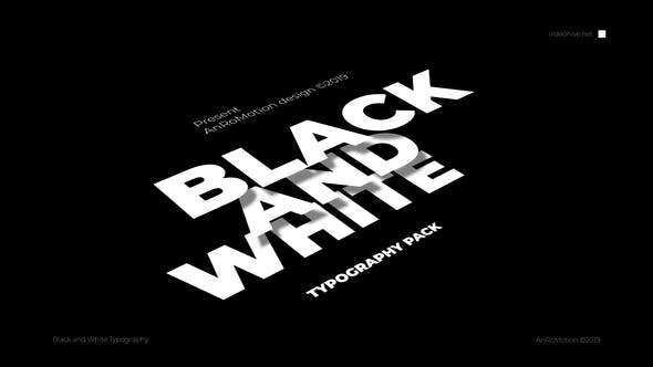 Black And White Titles And Typography - 23821550 Videohive Download
