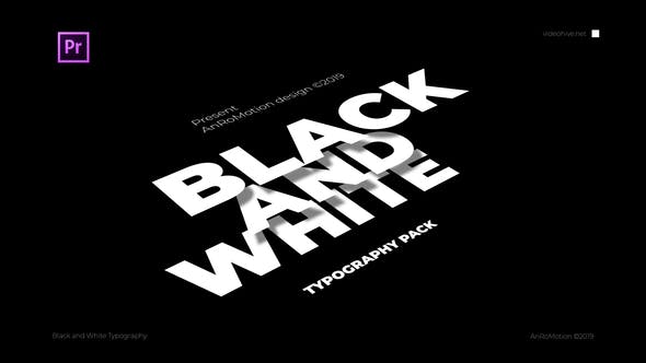 Black And White Titles And Typography - 23825394 Videohive Download