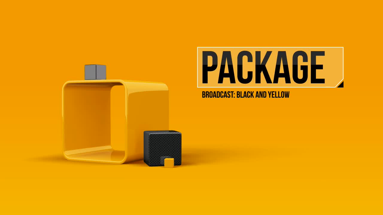 Black And Yellow Broadcast Package - Download Videohive 6367734