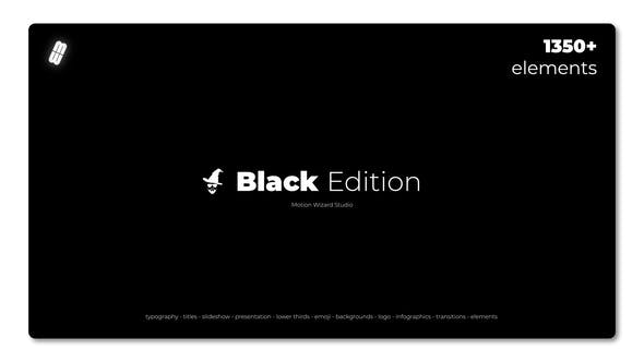 Black Edition Graphics Pack - Videohive Download 25443550