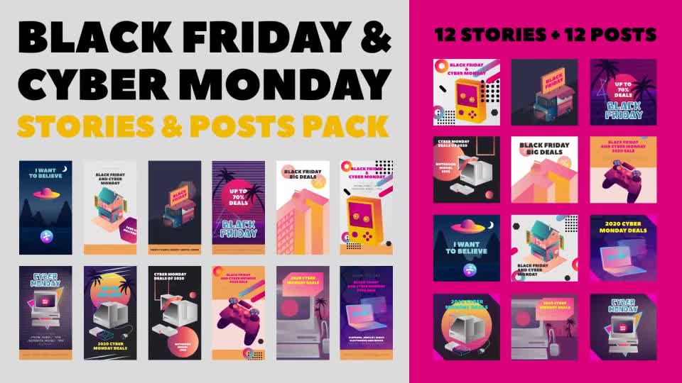 Black Friday and Cyber Monday Stories Pack Videohive 29331807 Premiere Pro Image 1