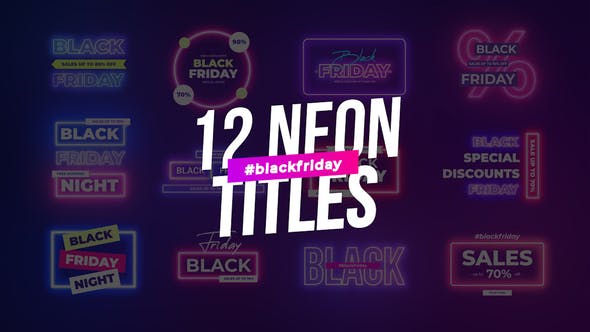 Black Friday Neon Titles - Download 40538914 Videohive