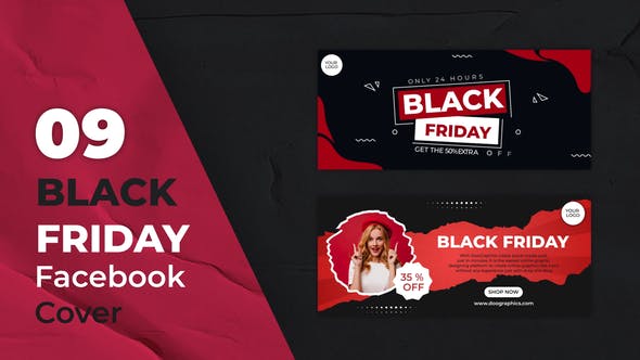 Black Friday Sale Facebook Covers - Download 32354239 Videohive