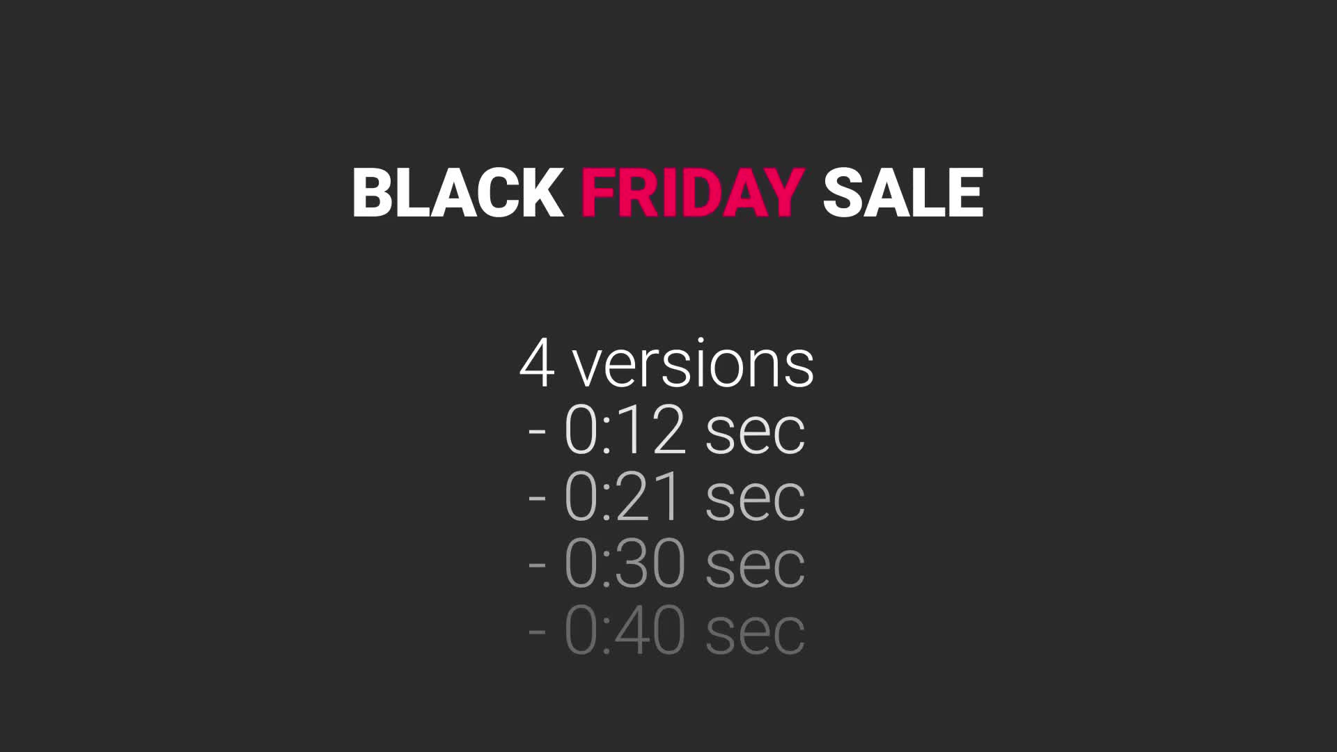 Black Friday Sale Videohive 25110782 After Effects Image 1