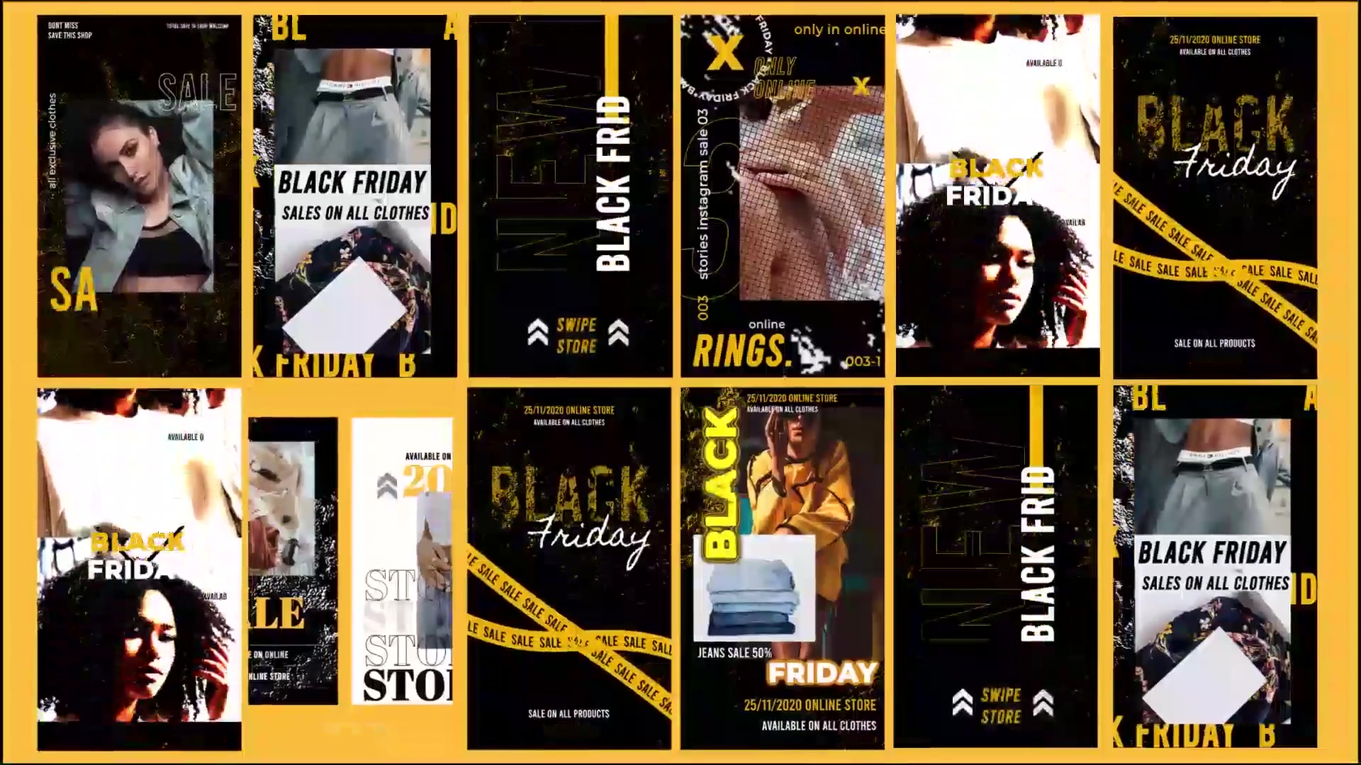 Black Friday Stories Instagram Gold Videohive 29443434 After Effects Image 6