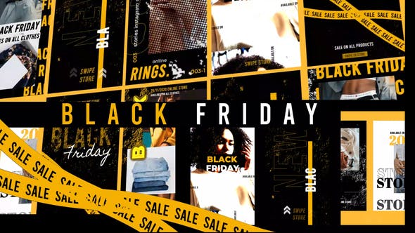 Black Friday Stories Instagram Gold - Download 29443434 Videohive