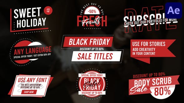 Black Friday Titles for After Effects - Videohive Download 38543894