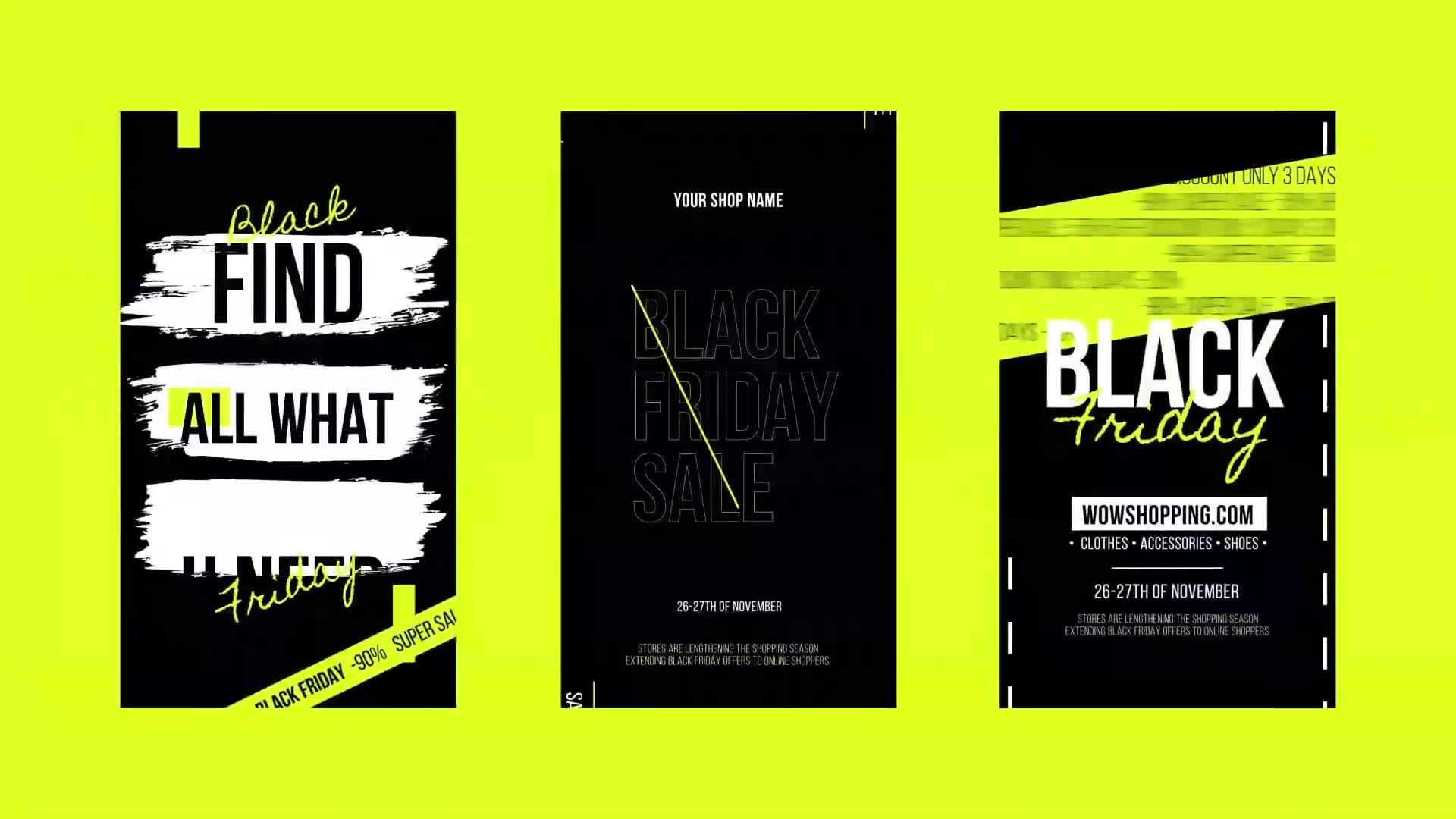 Black Friday Typography Stories MOGRT Videohive 32494553 Premiere Pro Image 2