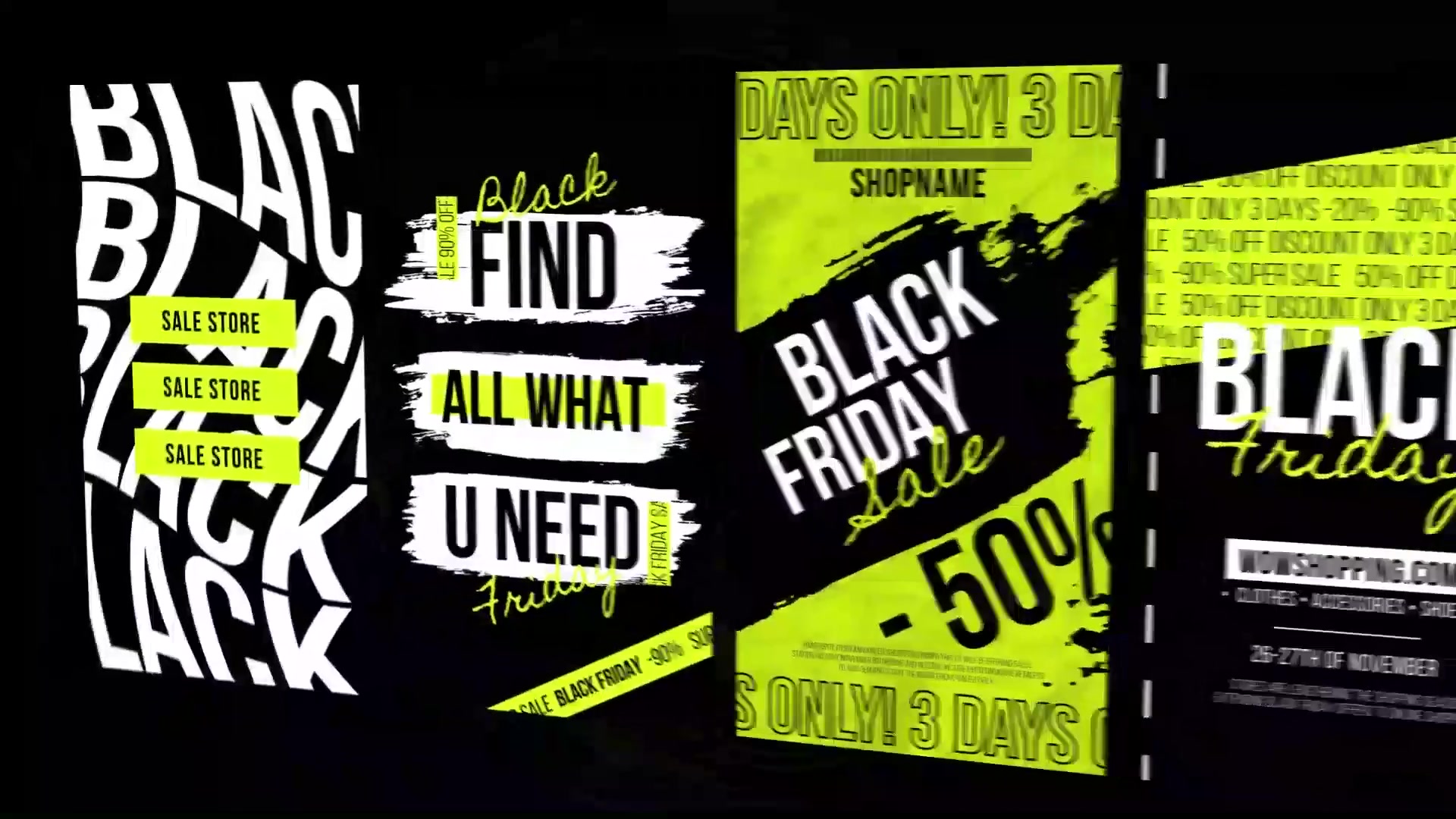 Black Friday Typography Stories MOGRT Videohive 32494553 Premiere Pro Image 4