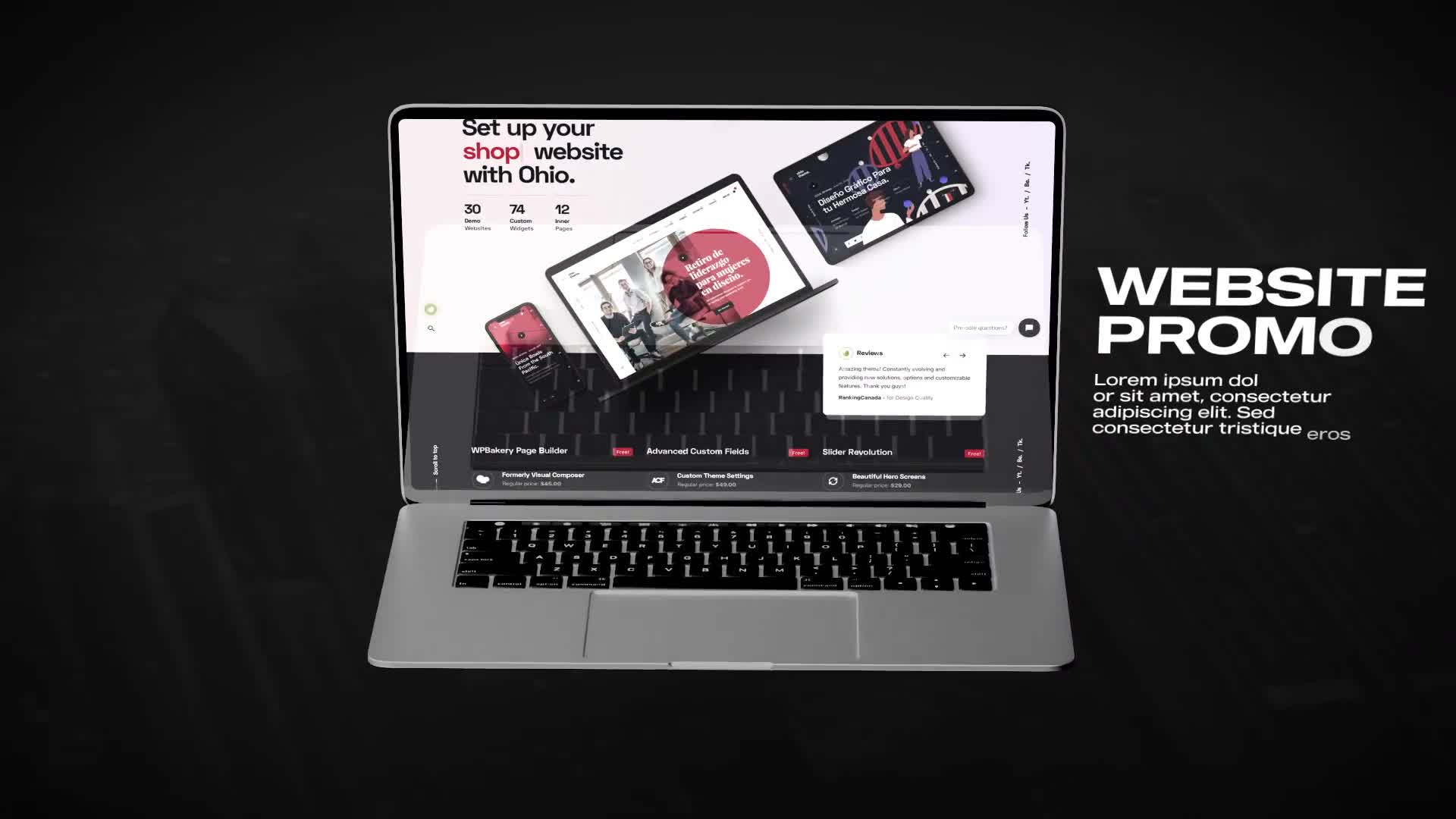 Black Laptop Website Promo Videohive 35444561 After Effects Image 1