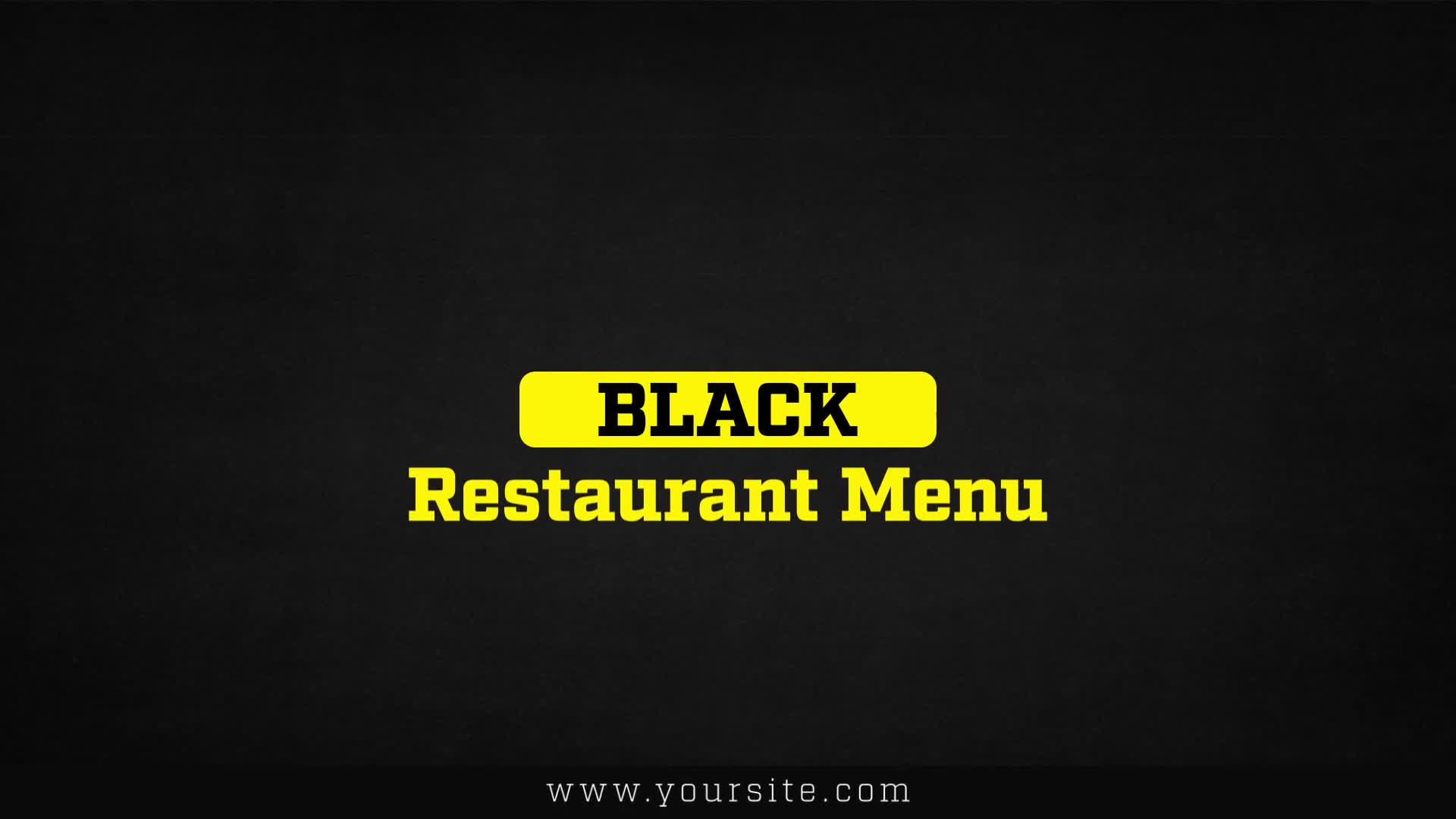 Black Restaurant Menu Food Promo Videohive 26418075 After Effects Image 1