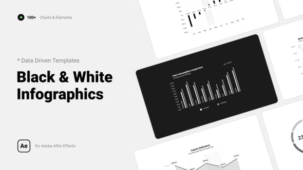 Black & White Infographics - 38563022 Videohive Download