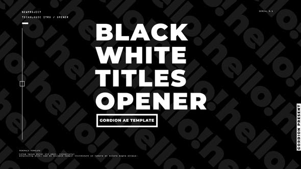 Black White Titles Opener - Videohive 35449701 Download