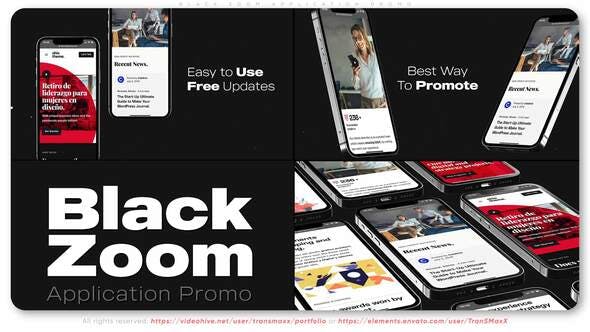 Black Zoom Application Promo - Download 34766228 Videohive
