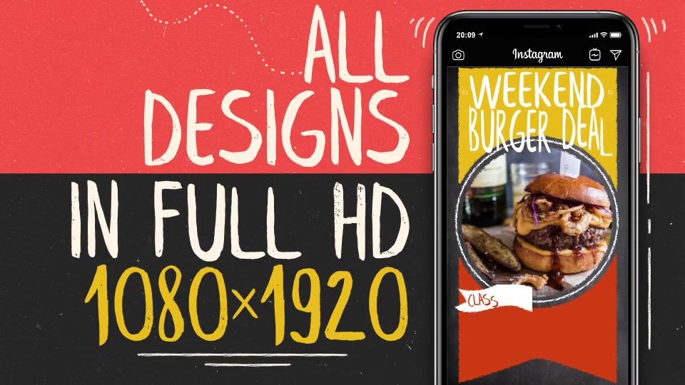 Blackboard Burger Menu Instagram Stories Videohive 31135966 After Effects Image 4