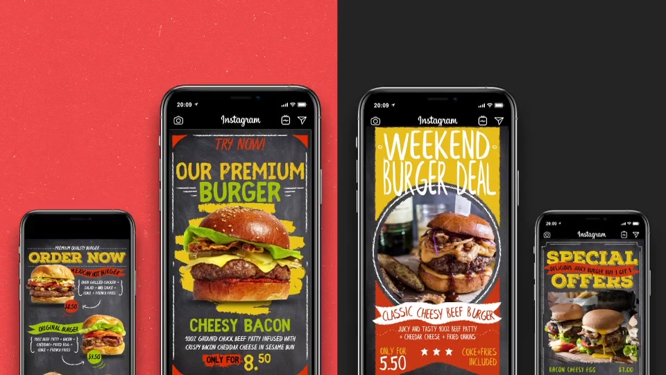 Blackboard Burger Menu Instagram Stories Videohive 31135966 After Effects Image 6