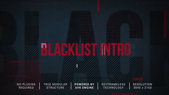 Blacklist Intro/Slideshow - 31198788 Videohive Download