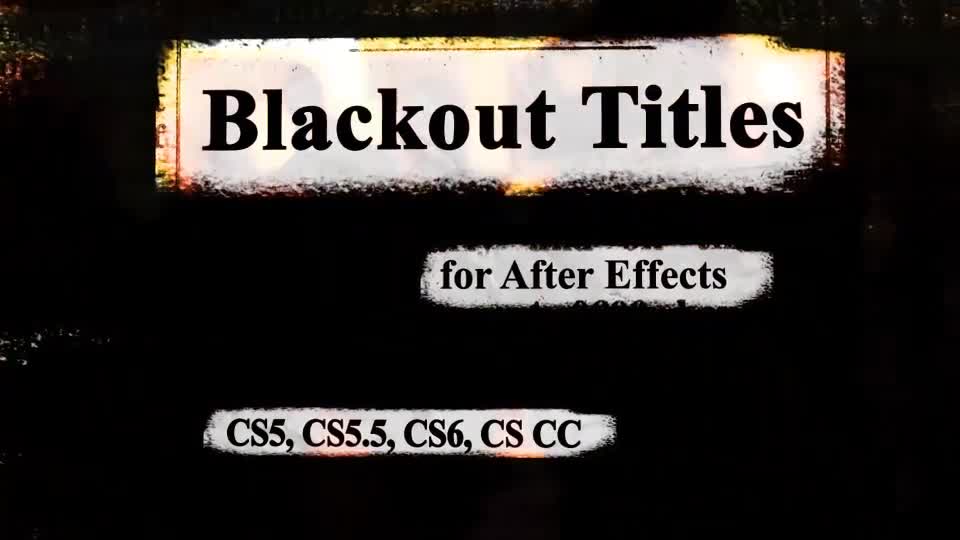 Blackout Titles Videohive 10973402 After Effects Image 1