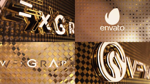 Black&White Gold Logo Opener - 24000531 Videohive Download