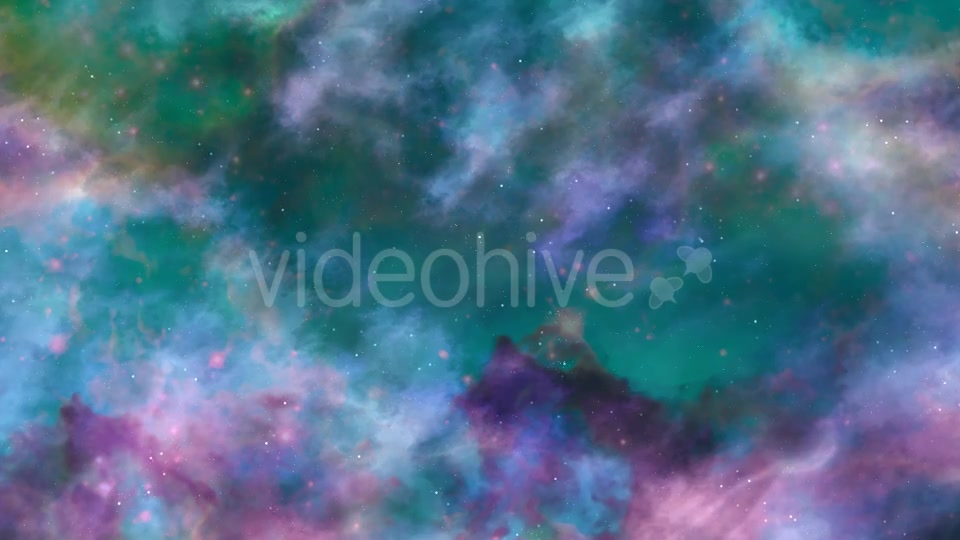 Blue And Green Space Nebula - Download Videohive 19276483