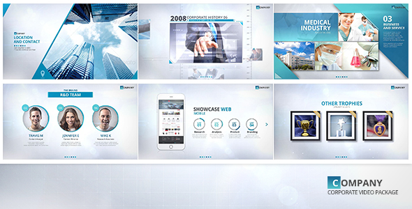 BLUE Corporate Video Package - Download Videohive 16048452