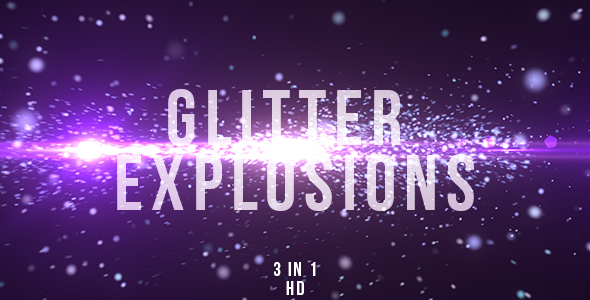 Blue Glitter Explosions - Download Videohive 21118862