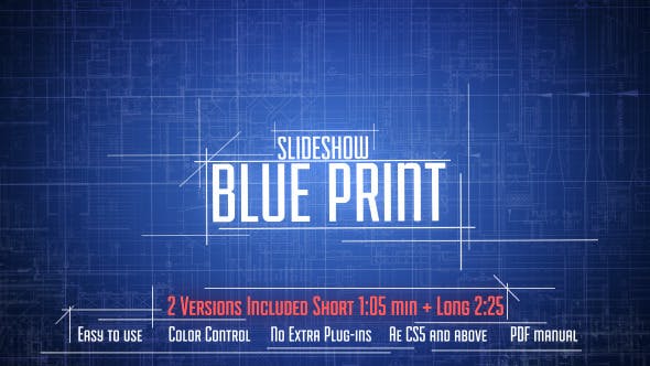 Blue Print Slideshow - 9462914 Download Videohive