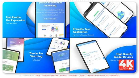 Blue Waves APP Promo A16 - Download 33355656 Videohive