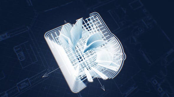 Blueprint 3D Construction Logo - Download Videohive 22437305