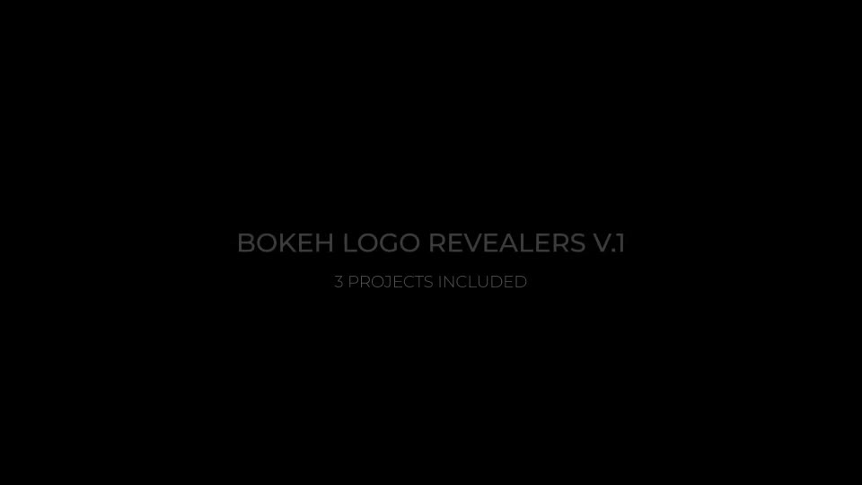Bokeh Logo Revealers V1 Videohive 24230229 After Effects Image 1