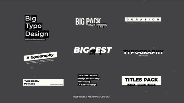 Bold Titles 1.0 | After Effects - Download Videohive 35428403