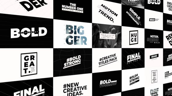 Bold Titles - Download 34033087 Videohive