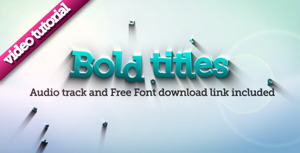 Bold Titles Logo Reveler - Download Videohive 117278