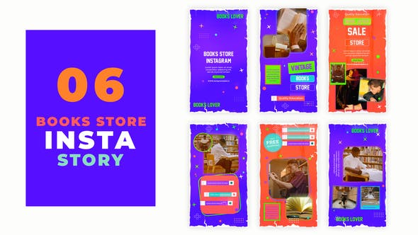 Books Store Instagram Story - 38707808 Videohive Download