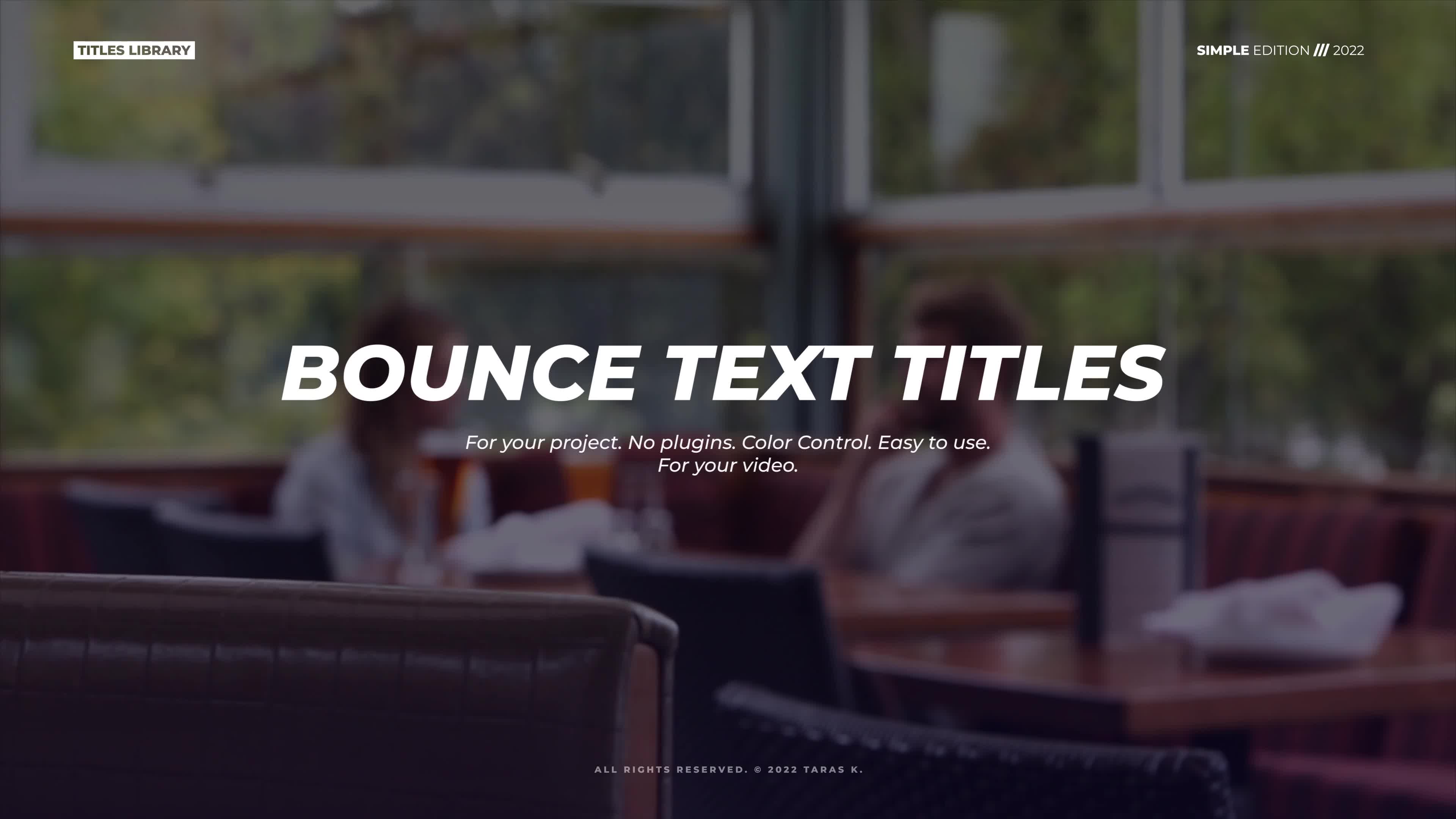 Bounce Text Titles | AE Videohive 37917996 After Effects Image 1