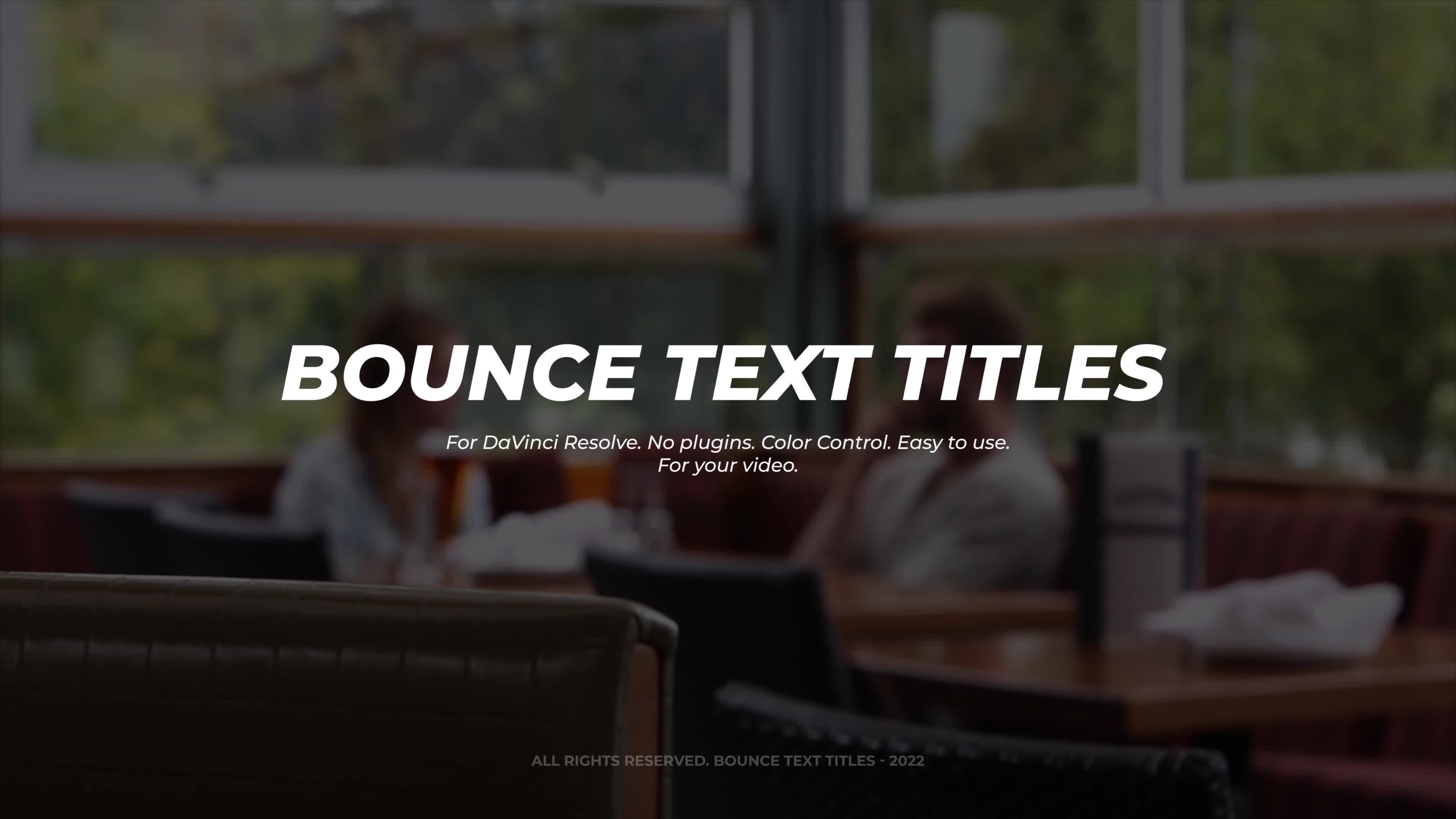 Bounce Text Titles | DaVinci Resolve Videohive 36156393 DaVinci Resolve Image 1