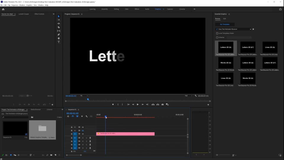 Bouncer Text Animator For Premiere Pro MOGRT Videohive 37329515 Premiere Pro Image 2