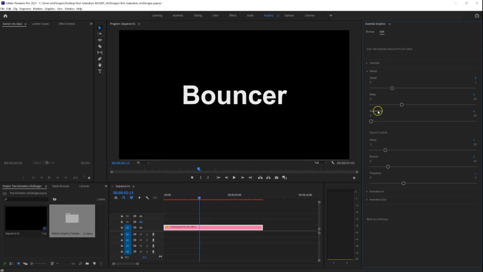 Bouncer Text Animator For Premiere Pro MOGRT Videohive 37329515 Premiere Pro Image 3