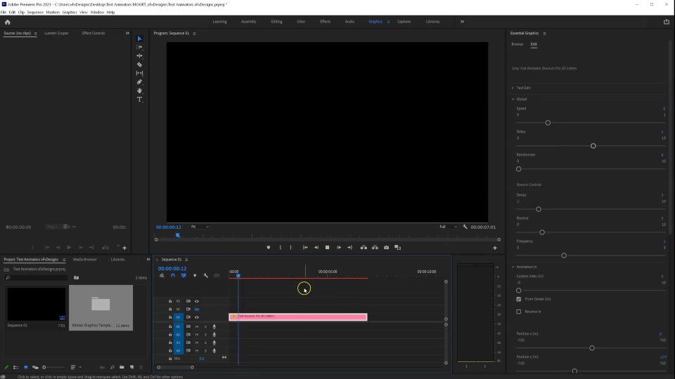 Bouncer Text Animator For Premiere Pro MOGRT Videohive 37329515 Premiere Pro Image 5