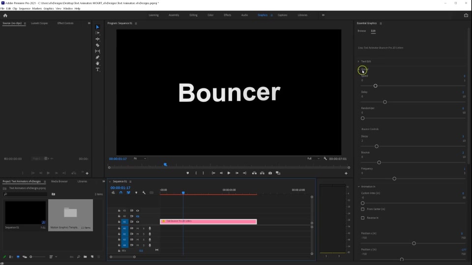 Bouncer Text Animator For Premiere Pro MOGRT Videohive 37329515 Premiere Pro Image 6