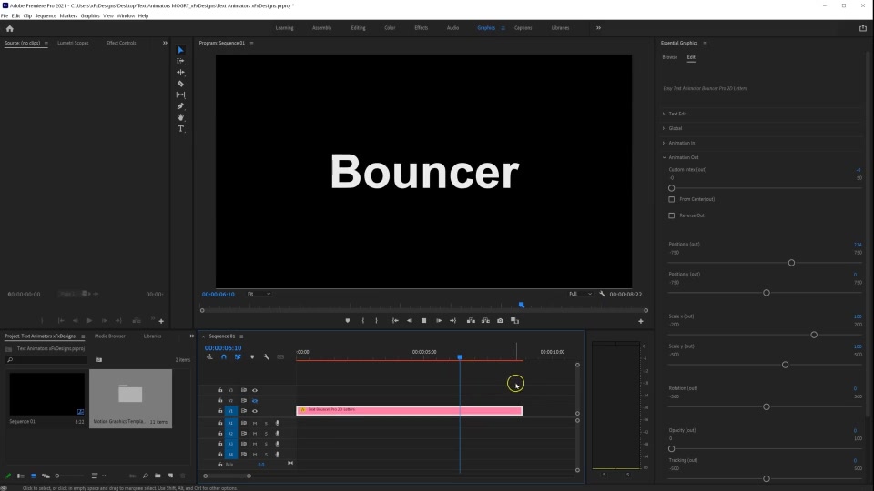Bouncer Text Animator For Premiere Pro MOGRT Videohive 37329515 Premiere Pro Image 8