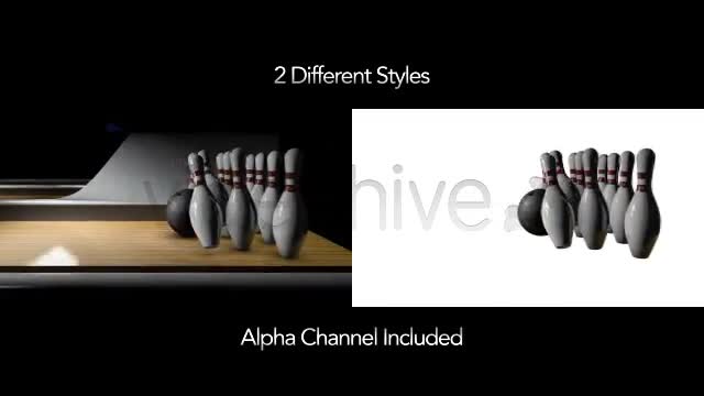 Bowling Ball Close Up Hitting Pins - Download Videohive 5328527