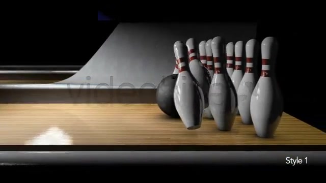 Bowling Ball Close Up Hitting Pins - Download Videohive 5328527